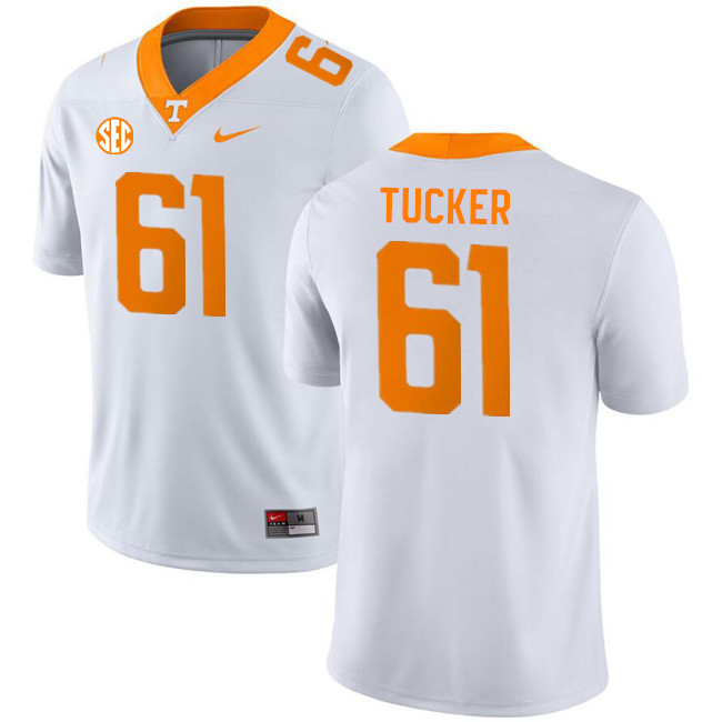 Tennessee Volunteers #61 Willis Tucker College Football Jerseys Stitched Sale-White